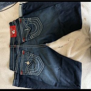 True Religion Size 32 Straight Red Stitch